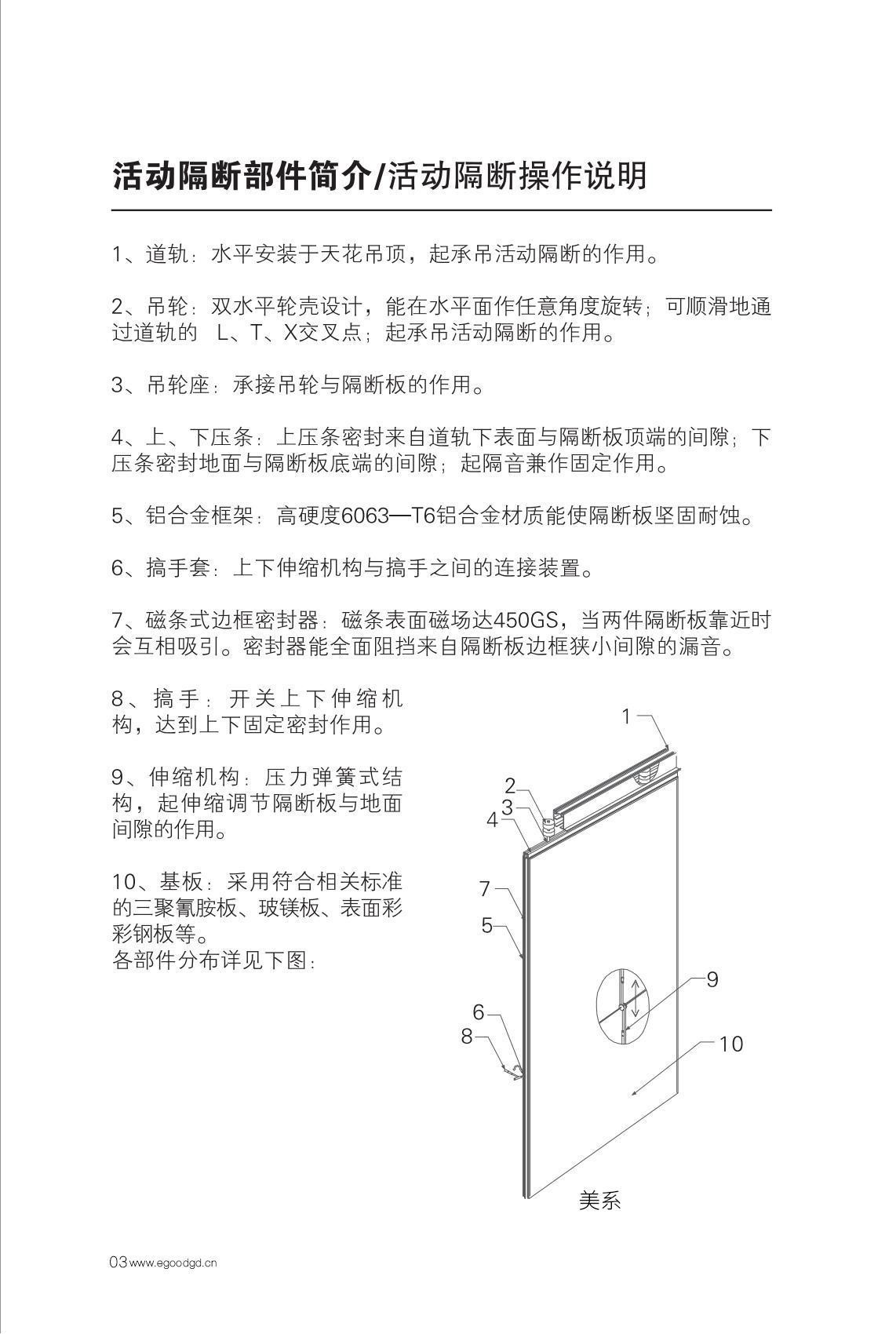 一固隔斷產(chǎn)品操作說明